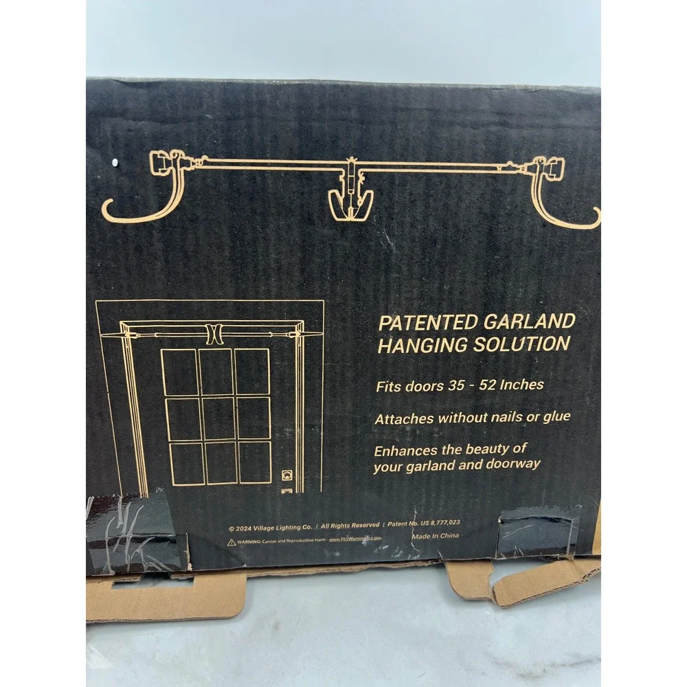 Village Lighting Single Door Garland Hanger Gold V-20911-GLD Fits 35-52